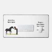 女性のカーボーイピンナップ付き馬卓用マット デスクマット (キーボード&マウス)