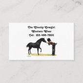 女性のカーボーイピンナップ付き馬名刺付 名刺 (正面)