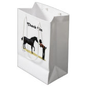 女性のカーボーイピンナップ付き馬抱き枕 ミディアムペーパーバッグ (正面アングル)