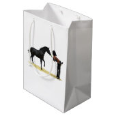 女性のカーボーイピンナップ付き馬抱き枕 ミディアムペーパーバッグ (裏面アングル)
