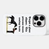 女性のカーボーイピンナップ付き馬用携帯電話ケース Case-Mate iPhoneケース (裏面 (横))