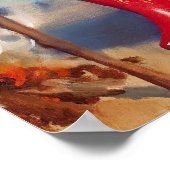 女性のカーボーイピン付き ポスター (角)