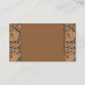 女性のカーボーイファッション南西フローラ革 名刺 (裏面)