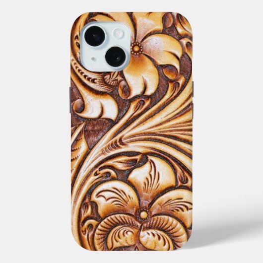 女性のカーボーイファッション西カントリーフローラ革 Case-Mate iPhoneケース (裏面)