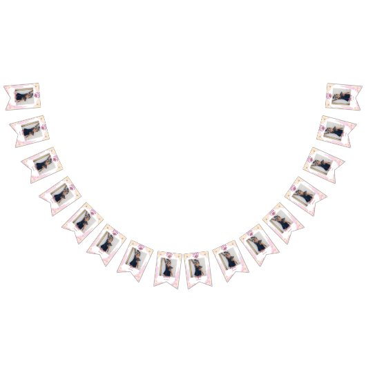 女性のカーボーイファーストロデオ誕生日バンティングフォトバナー バンティングフラッグ (全)