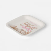 女性のカーボーイファーストロデオ誕生日プレート ペーパープレート (傾斜あり)