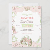 女性のカーボーイファーストロデオ誕生日招待状 招待状 (正面)