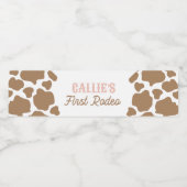 女性のカーボーイファーストロデオ誕生日 ペットボトルラベル (シングルラベル)