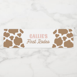 女性のカーボーイファーストロデオ誕生日 ペットボトルラベル