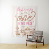 女性のカーボーイファースト誕生日タペストリー タペストリー (インサイチュ)