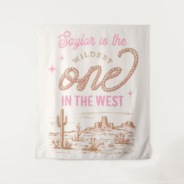 女性のカーボーイファースト誕生日タペストリー タペストリー