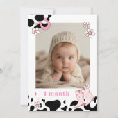 女性のカーボーイファーストRodeo写真の毎月のバナーカード 招待状 (正面)