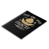 女性のカーボーイフィームカントリーミュージックラバーウエスタン踊り ノートブック (左側)