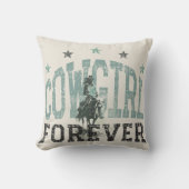 女性のカーボーイフォーエバーウェスタントレンディー クッション (正面)