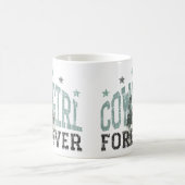 女性のカーボーイフォーエバーウェスタントレンディー コーヒーマグカップ (中央)