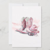 女性のカーボーイブライダルシャワーパーティーデザイン 招待状 (裏面)