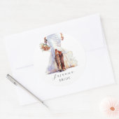 女性のカーボーイブライド結婚ブーツガウン ラウンドシール (封筒)