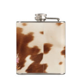 女性のカーボーイブラウンコーウィドウェスタンカウボーイブーツ フラスク (裏面)