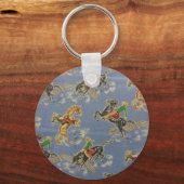 女性のカーボーイブロンクライダー キーホルダー (正面)