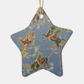 女性のカーボーイブロンクライダー セラミックオーナメント (左)