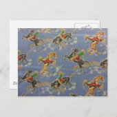 女性のカーボーイブロンクライダー ポストカード (正面/裏面)