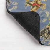 女性のカーボーイブロンクライダー マウスパッド (コーナー)