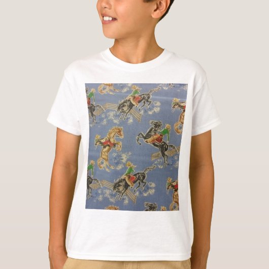 女性のカーボーイブロンクライダー Tシャツ (正面)