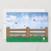 女性のカーボーイブロンドファーム招待状 招待状 (裏面)