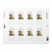 女性のカーボーイブーツかかとのサボテン特性 ラベル (フルシート)