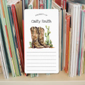 女性のカーボーイブーツかかとのサボテン特性 ラベル