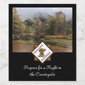 女性のカーボーイブーツとハットフォト ワインラベル (シングルラベル)