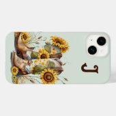女性のカーボーイブーツとヒマワリモノグラムの Case-Mate iPhoneケース (裏面 (横))