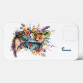 女性のカーボーイブーツとワイルドフラワーモノグラムの Case-Mate iPhoneケース (裏面 (横))