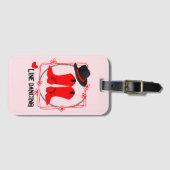 女性のカーボーイブーツカイトライン踊りテーマ図 ラゲッジタグ (正面横)