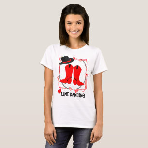 女性のカーボーイブーツカイトライン踊りテーマ図 Tシャツ