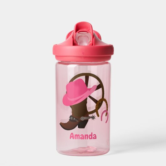 女性のカーボーイブーツカスタム ウォーターボトル (正面)