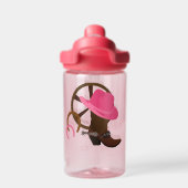 女性のカーボーイブーツカスタム ウォーターボトル (背面)