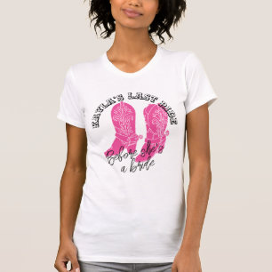 女性のカーボーイブーツバチェロレッテデザイン Tシャツ