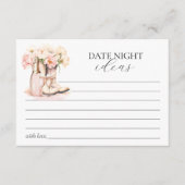 女性のカーボーイブーツブライダルシャワーブライドデイトナイトアイディア アドバイスカード (正面)