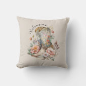 女性のカーボーイブーツボホフローラ素朴キンセアニェラ クッション (正面)