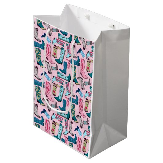 女性のカーボーイブーツ抱き枕 ミディアムペーパーバッグ (正面アングル)