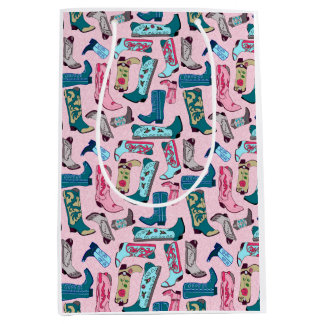 女性のカーボーイブーツ抱き枕 ミディアムペーパーバッグ