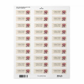 女性のカーボーイブーツ花差出人住所ラベル ラベル (フルシート)