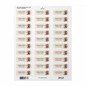 女性のカーボーイブーツ花差出人住所ラベル ラベル (フルシート)