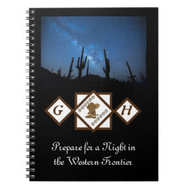 女性のカーボーイブーツ&カウボーイハットのモノグラム写真 ノートブック