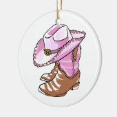 女性のカーボーイブーツ セラミックオーナメント (左)