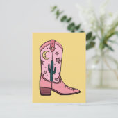 女性のカーボーイブーツ ポストカード (スタンド正面)