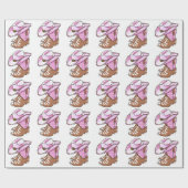 女性のカーボーイブーツ ラッピングペーパー (フラット)