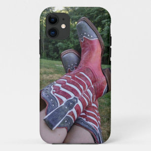 女性のカーボーイブーツ iPhone 11 ケース