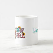 女性のカーボーイブートとハットパーソナライズされた コーヒーマグカップ (中央)